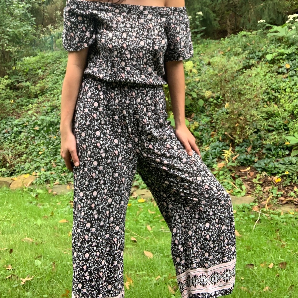 Floral Romper with long pants